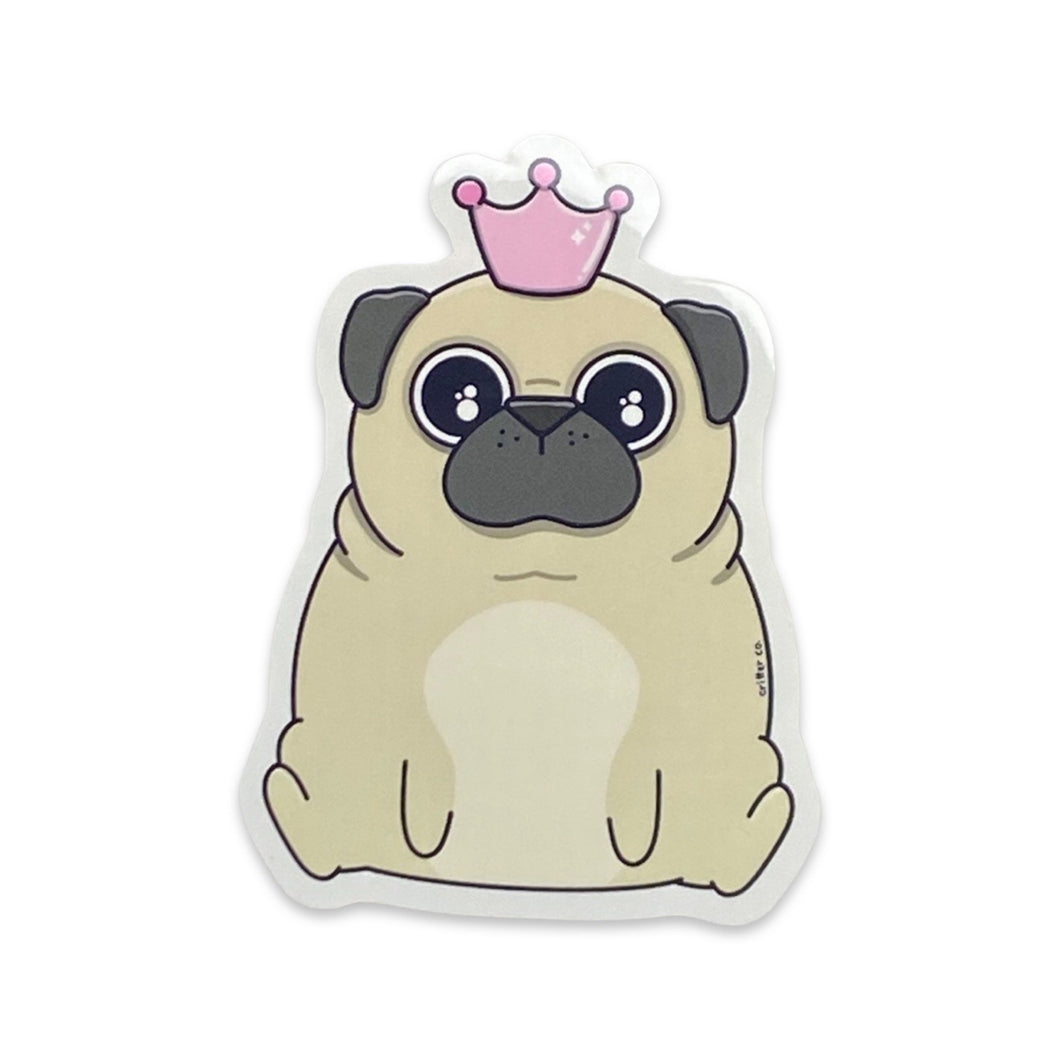 Royal Princess Pug Sticker